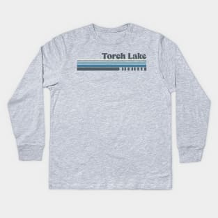 Torch Lake Michigan Kids Long Sleeve T-Shirt